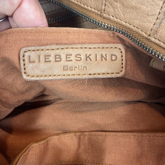 Liebeskind Berlin Esther Vintage Studded Satchel Tan Leather Vachetta Handbag - Picture 11 of 12